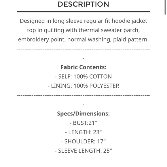 $55 start No. 288 1 Left 💕POL Quilted hooded jacket - Picture 5 of 5